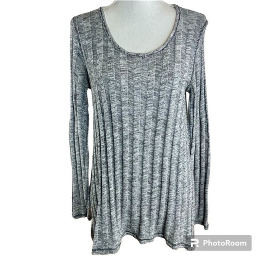 2/$25 Blu Pepper Buckle Gray Grunge Minimalist Stretch Business Casual Shirt S